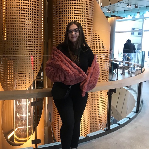 Cute pink fuzzy jacket - Picture 2 of 2